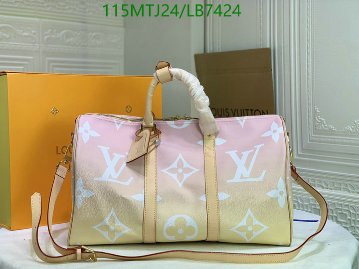 LV Bags-(4A)-Keepall BandouliRe 45-50-,Code: LB7424,$: 115USD