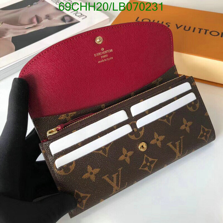 LV Bags-(Mirror)-Wallet-,Code: LB070231,$: 69USD