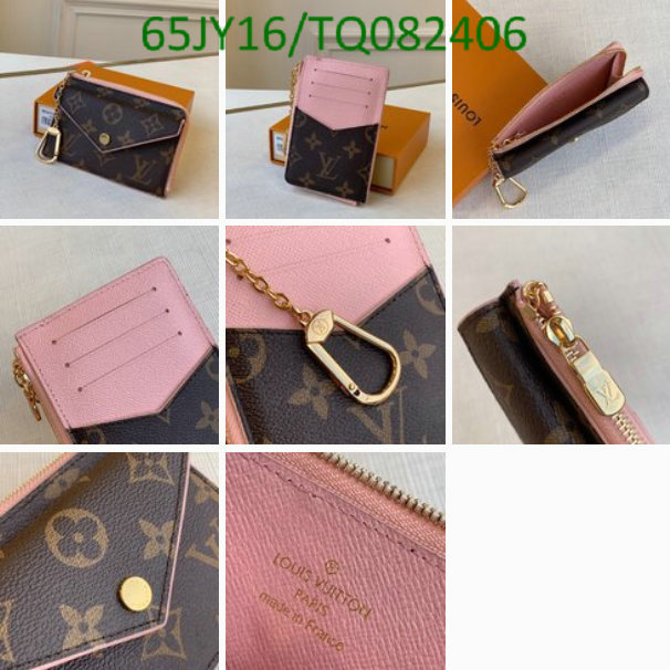 LV Bags-(Mirror)-Wallet-,Code: TQ082406,$: 65USD