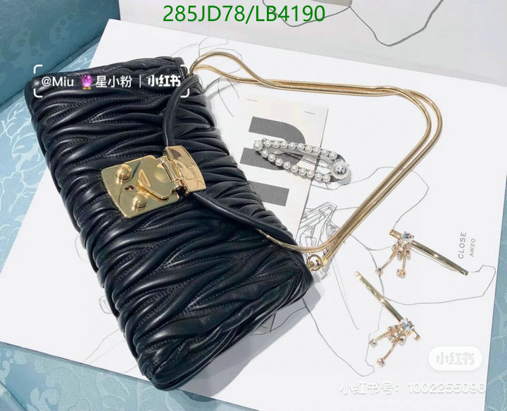 Miu Miu Bag-(Mirror)-Diagonal-,Code: LB4190,$: 285USD
