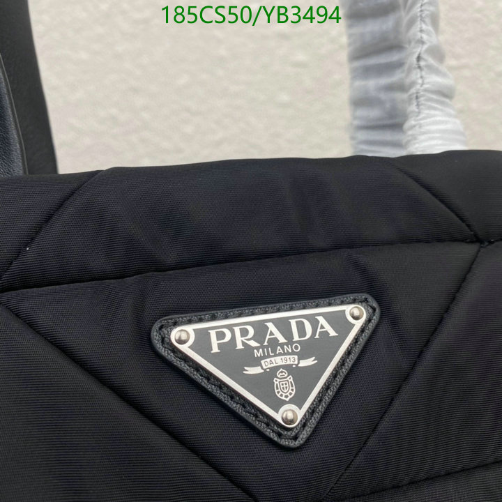 Prada Bag-(Mirror)-Diagonal-,Code: YB3494,$: 185USD