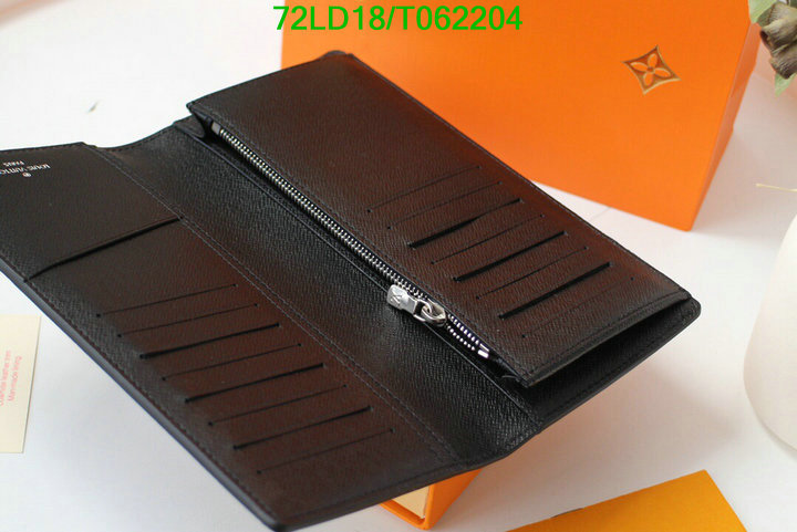 LV Bags-(Mirror)-Wallet-,Code: T062204,$: 72USD