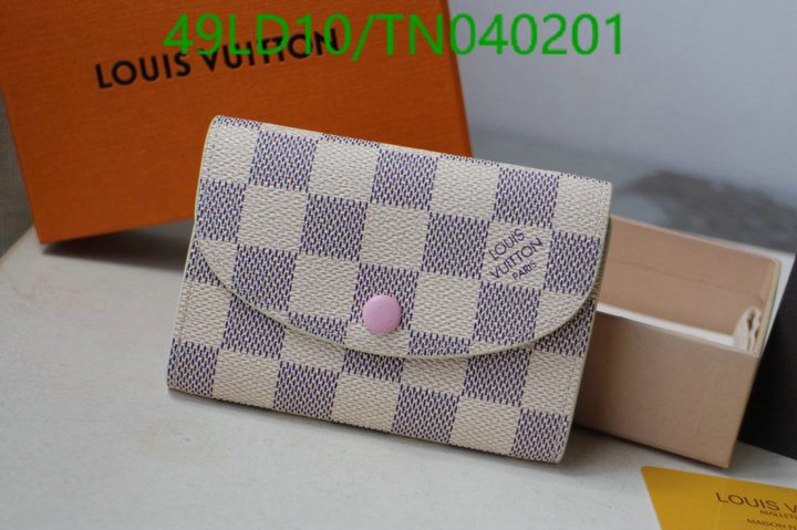 LV Bags-(Mirror)-Wallet-,Code: TN040201,$: 49USD