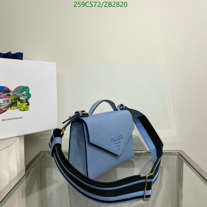 Prada Bag-(Mirror)-Diagonal-,Code: ZB2820,$: 259USD