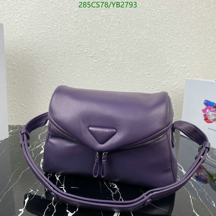 Prada Bag-(Mirror)-Diagonal-,Code: YB2793,$: 285USD