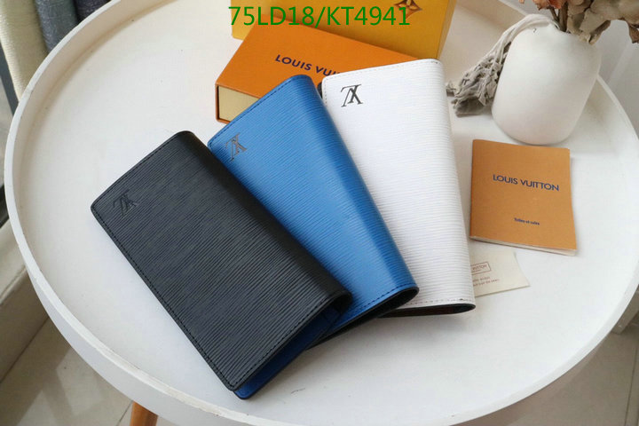 LV Bags-(Mirror)-Wallet-,Code: KT4941,$: 75USD