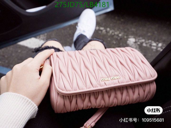 Miu Miu Bag-(Mirror)-Diagonal-,Code: LB4181,$: 275USD