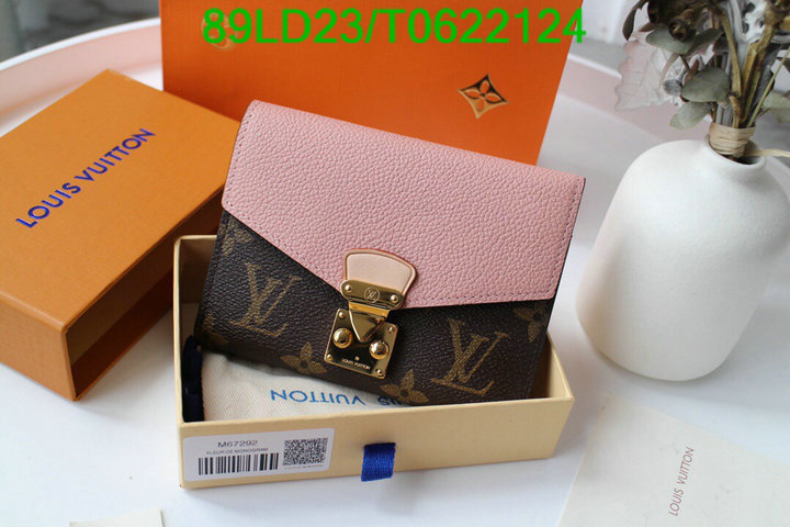 LV Bags-(Mirror)-Wallet-,Code: T0622124,$: 89USD