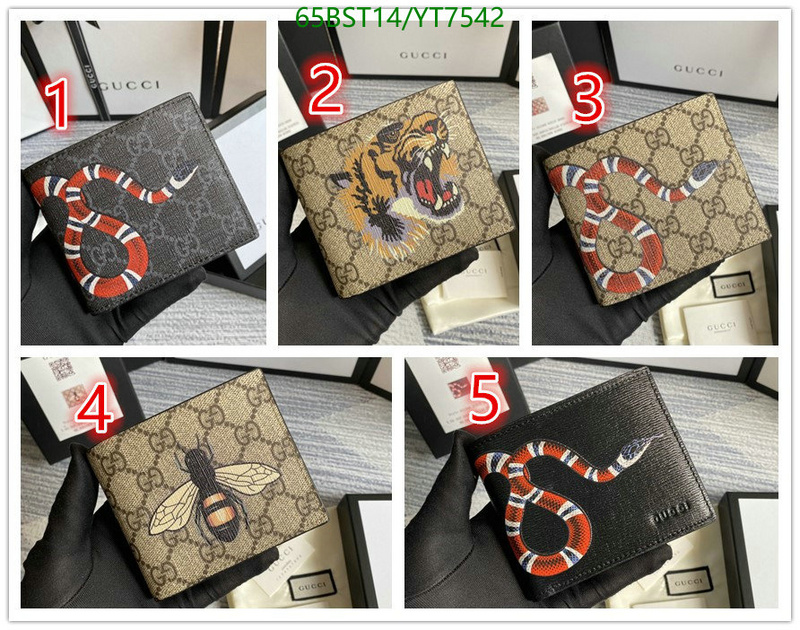 Gucci Bag-(Mirror)-Wallet-,Code: YT7542,$: 65USD