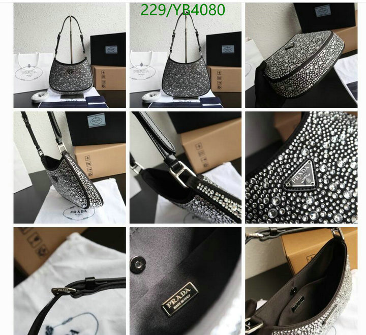 Prada Bag-(Mirror)-Cleo,Code: YB4080,$: 229USD