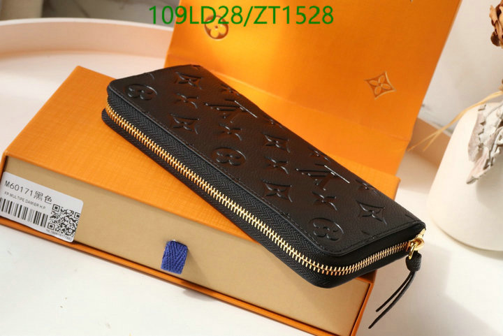 LV Bags-(Mirror)-Wallet-,Code: ZT1528,$: 109USD