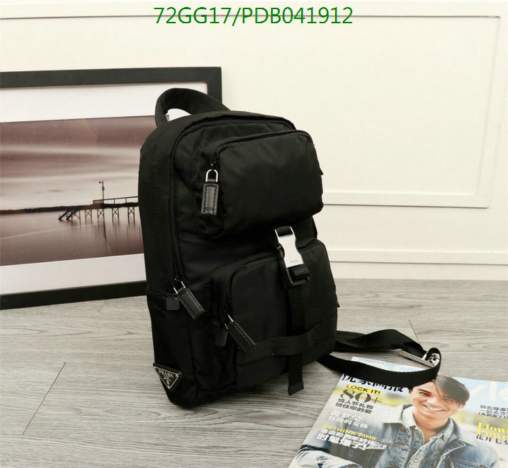 Prada Bag-(4A)-Backpack-,Code: PDB041912,$:72USD