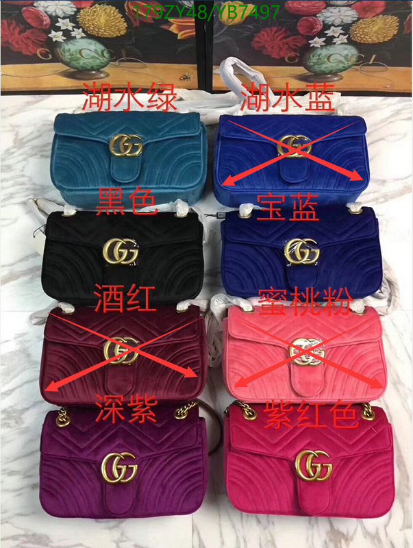 Gucci Bag-(Mirror)-Marmont,Code: YB7497,$: 179USD