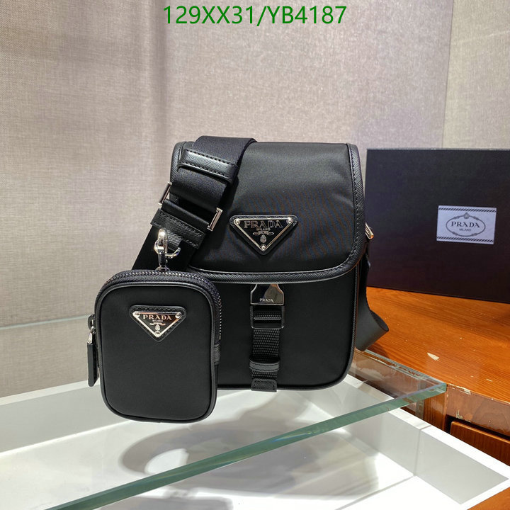 Prada Bag-(Mirror)-Diagonal-,Code: YB4187,$: 129USD