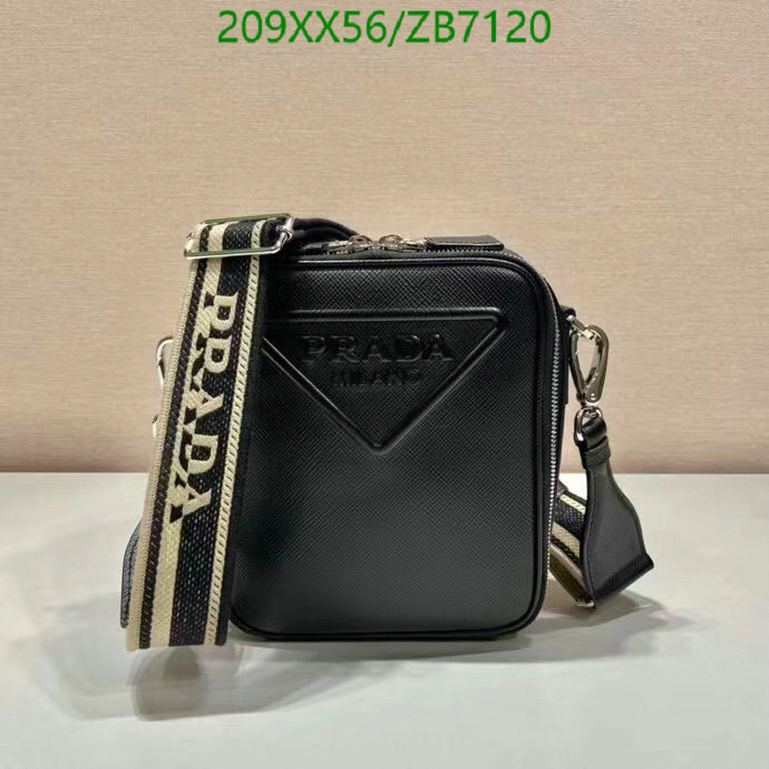 Prada Bag-(Mirror)-Diagonal-,Code: ZB7120,$: 209USD