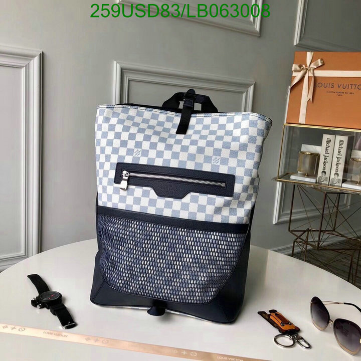 LV Bags-(Mirror)-Backpack-,Code: LB063008,$: 259USD