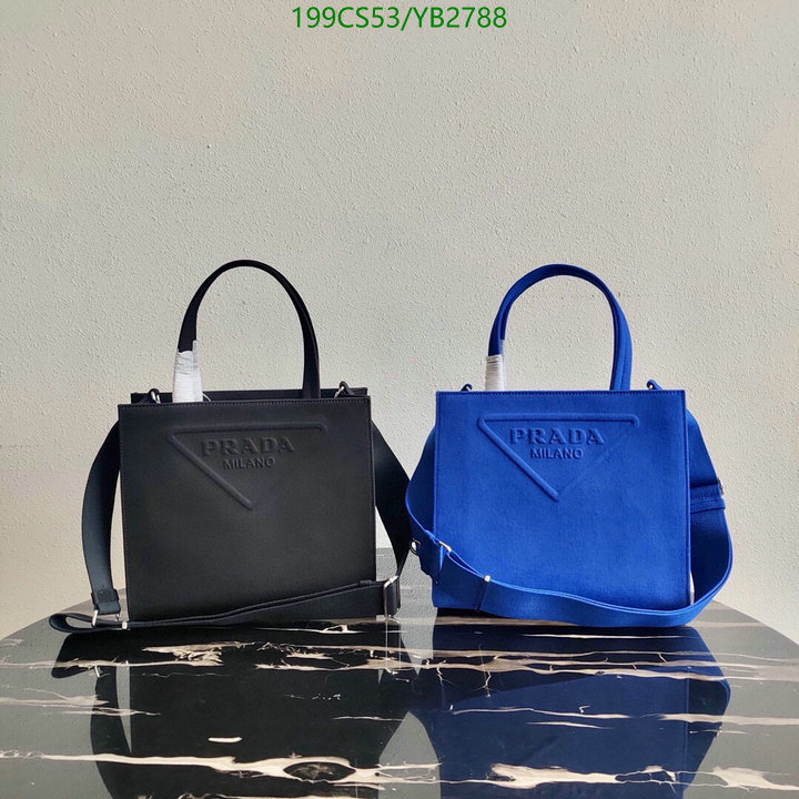 Prada Bag-(Mirror)-Diagonal-,Code: YB2788,$: 199USD