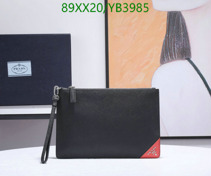 Prada Bag-(Mirror)-Clutch-,Code: YB3985,$: 89USD