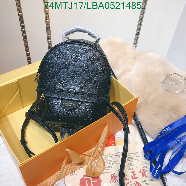 LV Bags-(4A)-Backpack-,Code:LBA0521485,$: 74USD