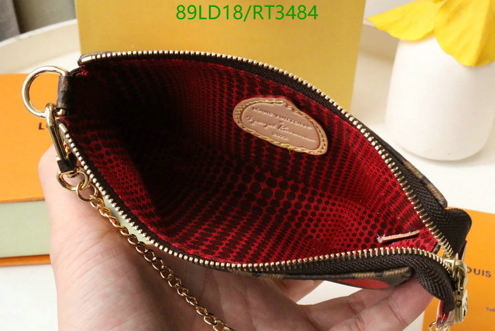 LV Bags-(Mirror)-Wallet-,Code: RT3484,$: 89USD