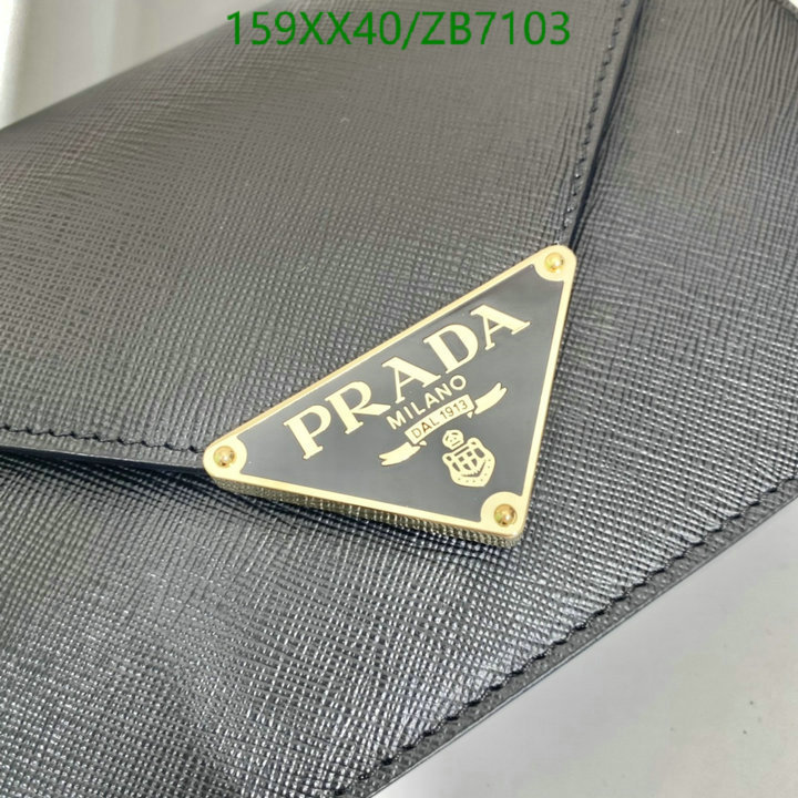 Prada Bag-(Mirror)-Diagonal-,Code: ZB7103,$: 205USD