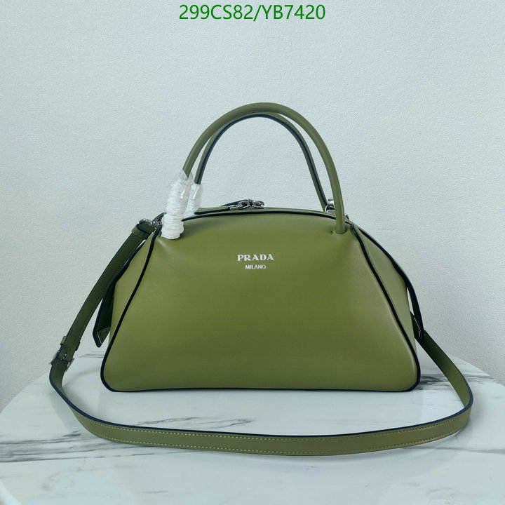 Prada Bag-(Mirror)-Handbag-,Code: YB7420,$: 299USD