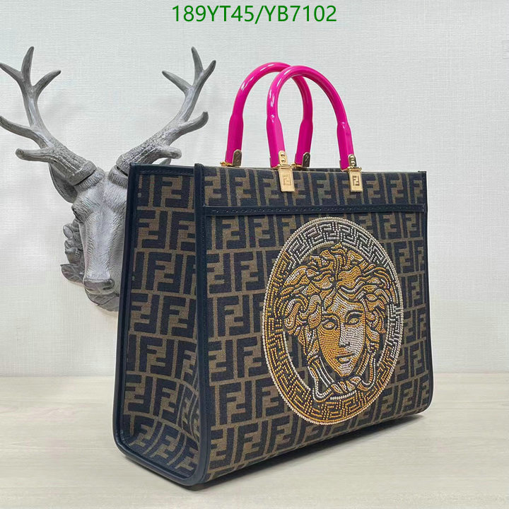 Fendi Bag-(Mirror)-Handbag-,Code: YB7102,