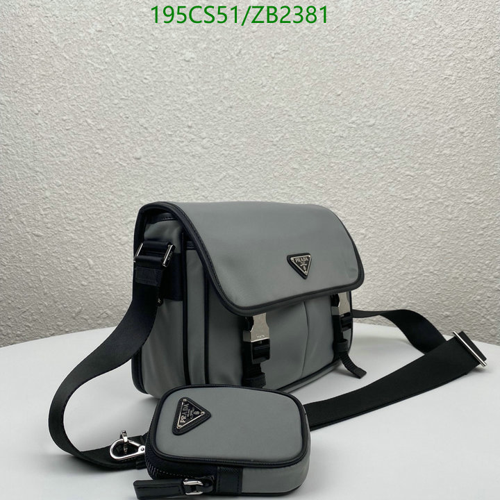 Prada Bag-(Mirror)-Diagonal-,Code: ZB2381,$: 195USD