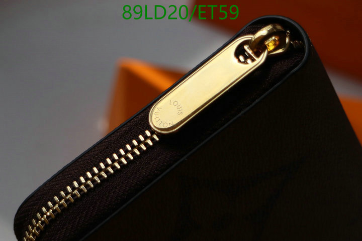LV Bags-(Mirror)-Wallet-,Code: ET59,$: 89USD