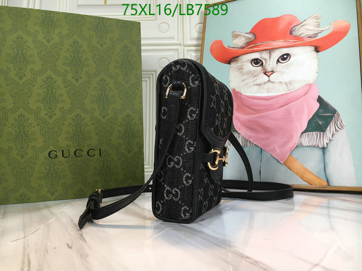 Gucci Bag-(4A)-Horsebit-,Code: LB7589,$: 75USD