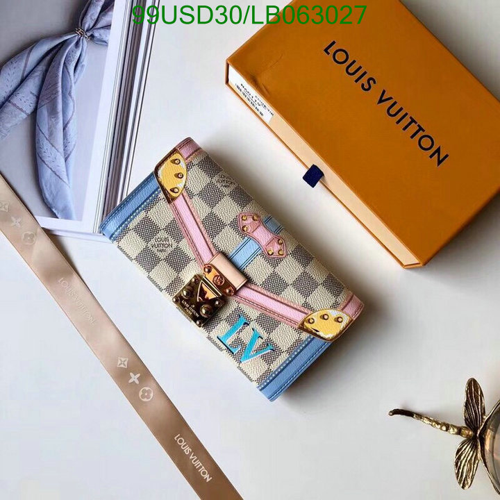 LV Bags-(Mirror)-Wallet-,Code: LB063027,$: 99USD