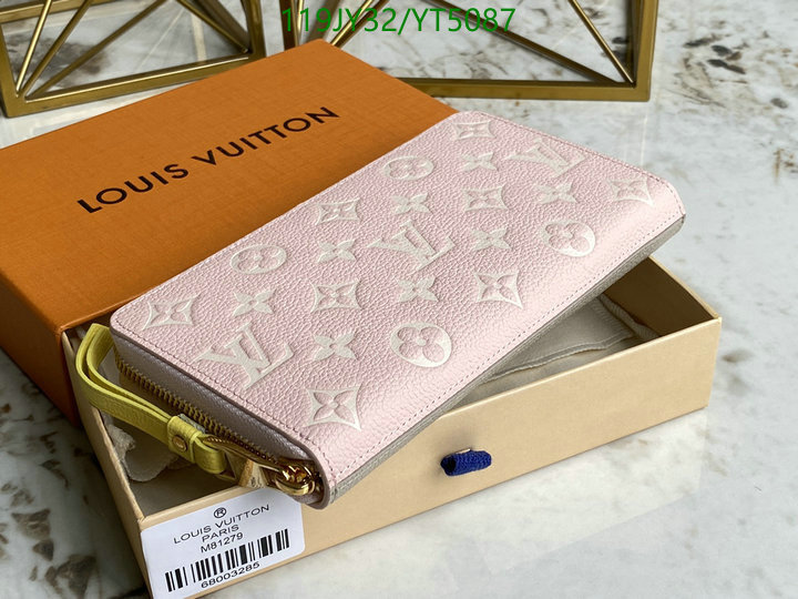 LV Bags-(Mirror)-Wallet-,Code: YT5087,$: 119USD