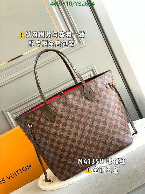 LV Bags-(Mirror)-Neverfull-,Code: YB2634,$: 449USD