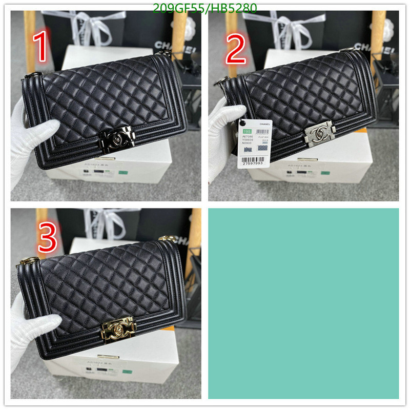 Chanel Bags -(Mirror)-Le Boy,Code: HB5280,$: 209USD