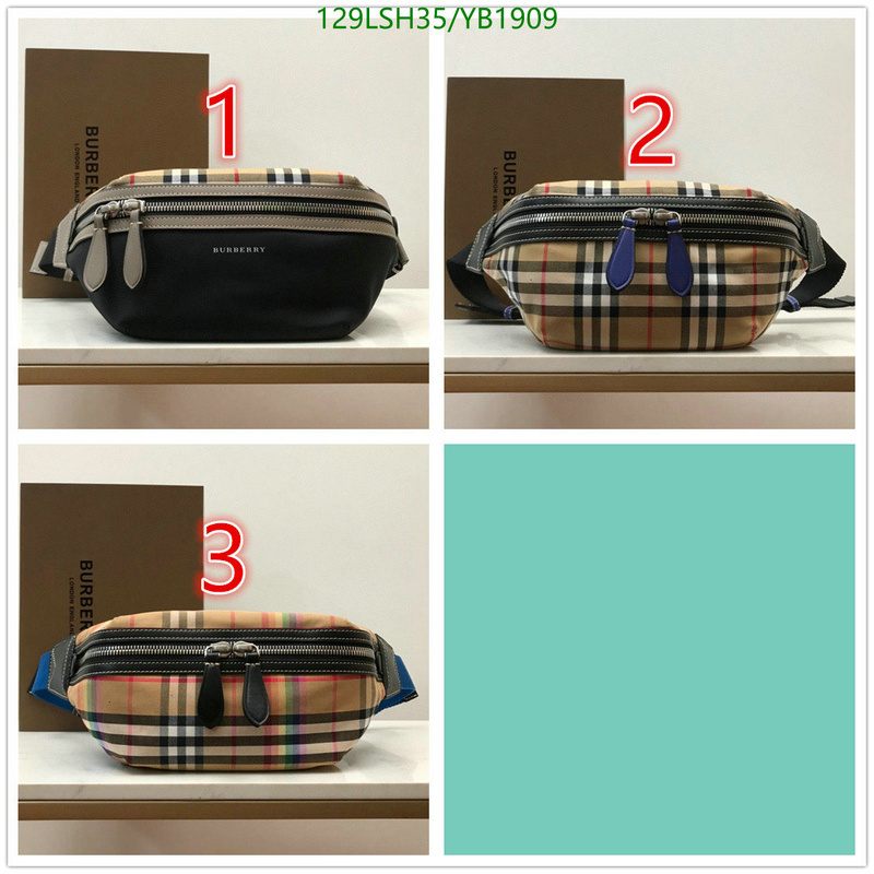 Burberry Bag-(Mirror)-Belt Bag-Chest Bag--,Code: YB1909,$: 129USD