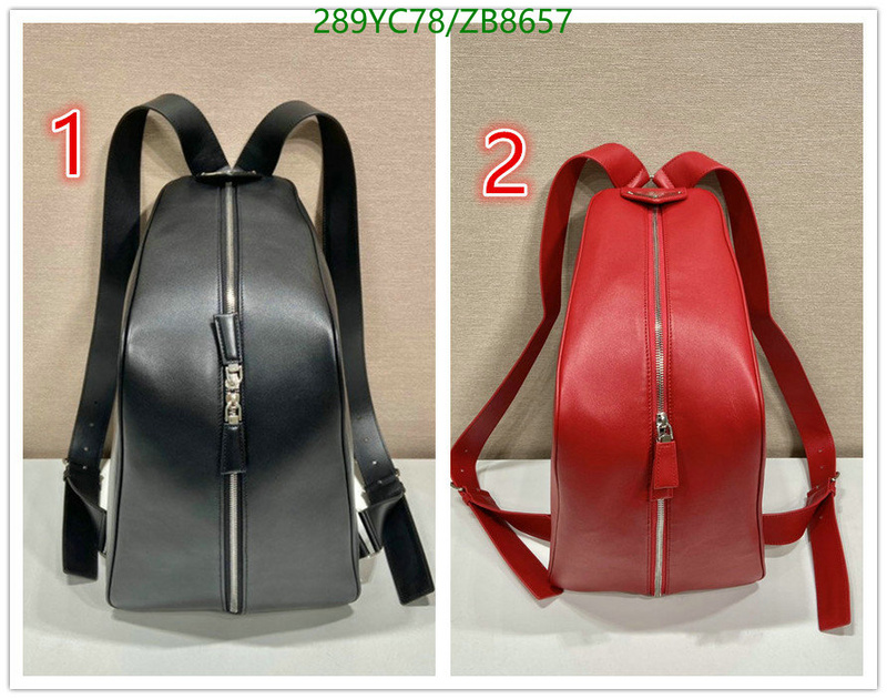 Prada Bag-(Mirror)-Backpack-,Code: ZB8657,$: 289USD