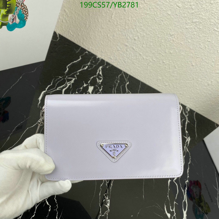 Prada Bag-(Mirror)-Diagonal-,Code: YB2781,$: 199USD