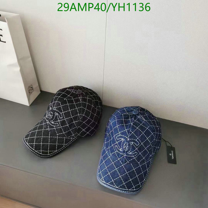 Cap -(Hat)-Chanel,Code: YH1136,$: 29USD