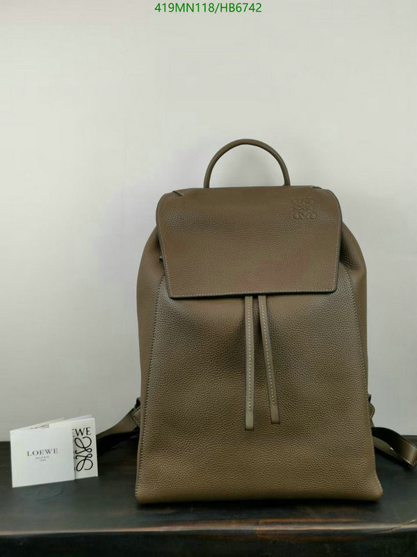 Loewe Bag-(Mirror)-Backpack-,Code: HB6742,$: 419USD