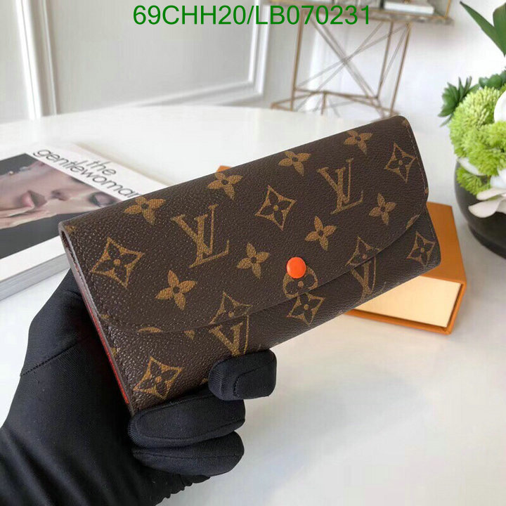 LV Bags-(Mirror)-Wallet-,Code: LB070231,$: 69USD