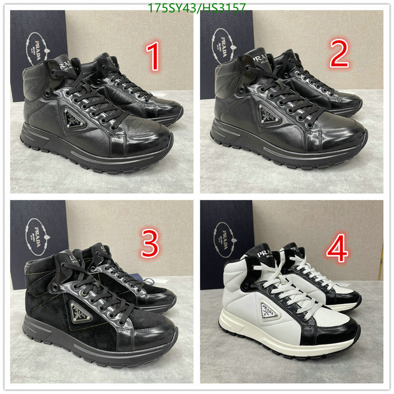 Men shoes-Prada, Code: HS3157,$: 175USD