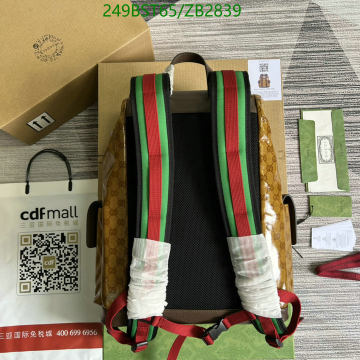 Gucci Bag-(Mirror)-Backpack-,Code: ZB2839,$: 249USD