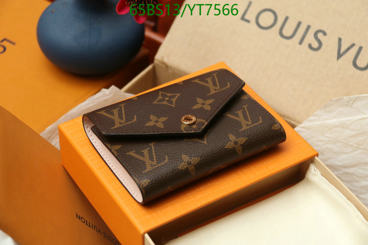 LV Bags-(Mirror)-Wallet-,Code: YT7566,$: 65USD