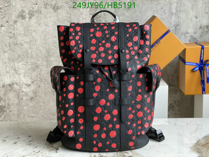 LV Bags-(Mirror)-Backpack-,Code: HB5191,$: 249USD