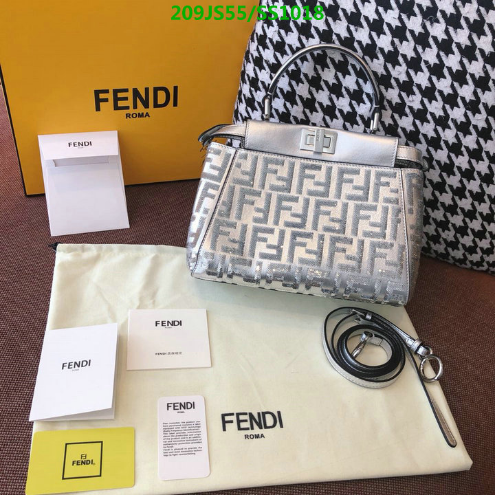 Fendi Bag-(Mirror)-Handbag-,Code: SS1018,