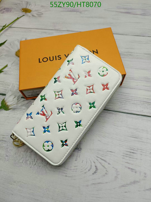 LV Bags-(Mirror)-Wallet-,Code: HT8070,$: 55USD