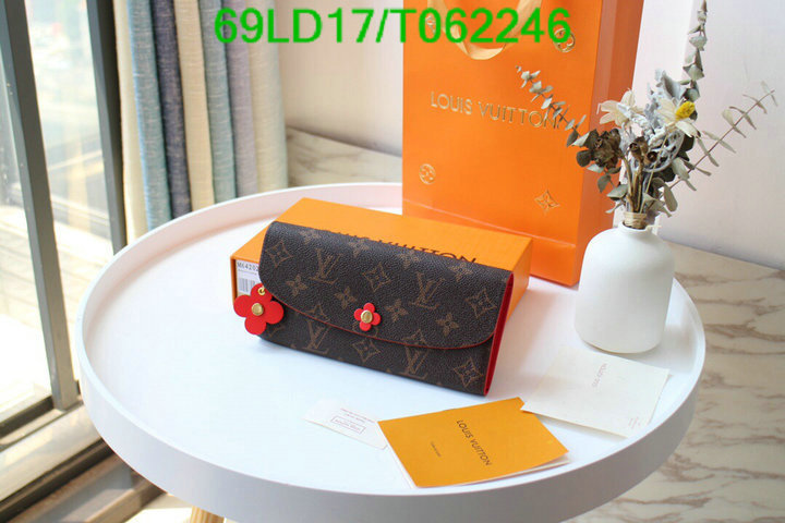 LV Bags-(Mirror)-Wallet-,Code: T062246,$: 69USD