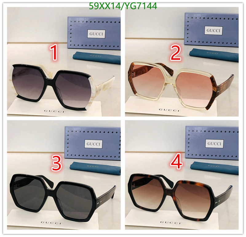 Glasses-Gucci, Code: YG7144,$: 59USD