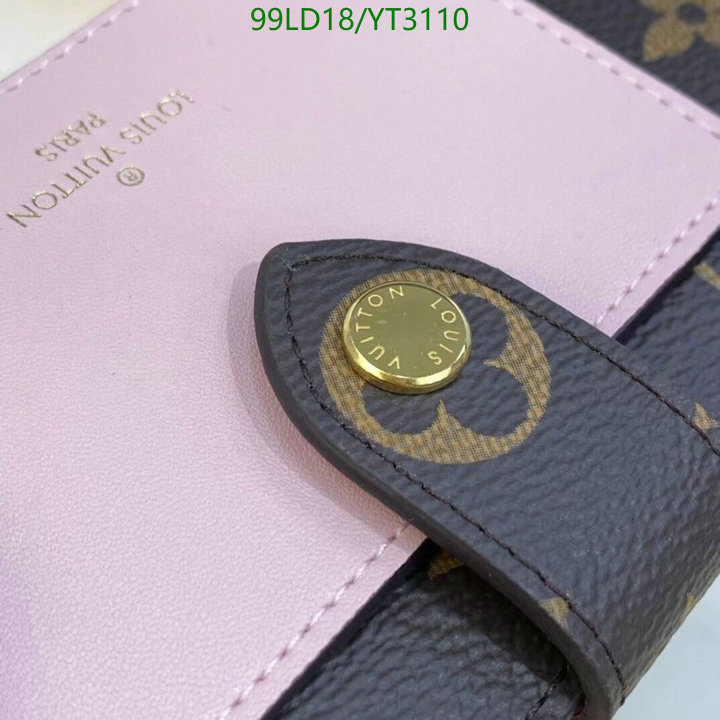 LV Bags-(Mirror)-Wallet-,Code: YT3110,$: 99USD