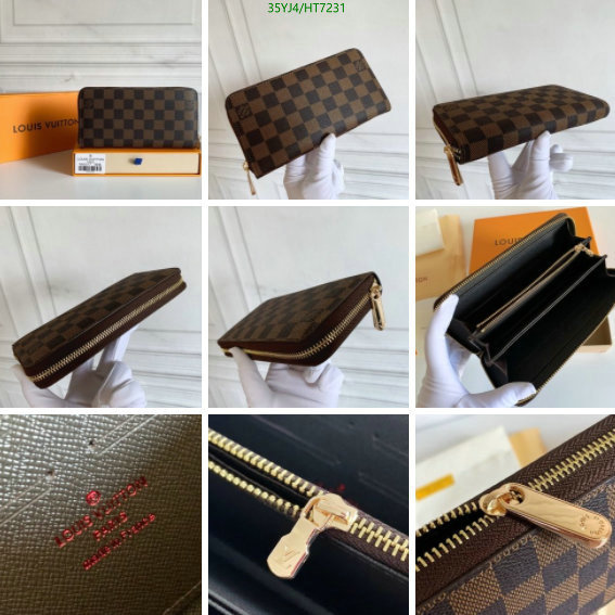 LV Bags-(4A)-Wallet-,Code: HT7231,$: 35USD